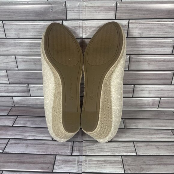 Bandolino Women's Cream Nuri Peep Toe Espadrille Wedge Sandals Shoe Size 10-NEW - Picture 7 of 8
